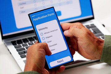 Online Application Form On Mobile Phone