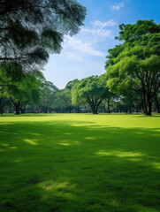 Tranquil Green Park with Lush Trees
