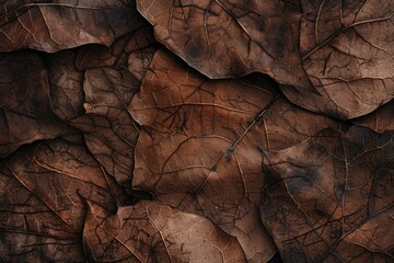 Autumn leaves fiber structure close up for banner design.