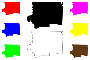 Forsyth County, North Carolina State (U.S. county, United States of America, USA, U.S., US) map vector illustration, scribble sketch Forsyth map