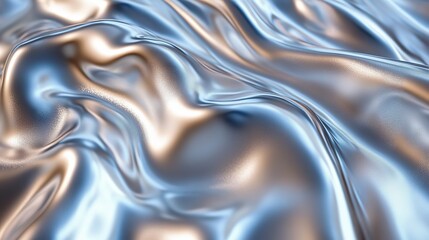 Obraz premium silver metallic background, chrome surface, wallpaper