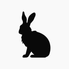 Fototapeta premium Silhouette rabbit simple elegant design