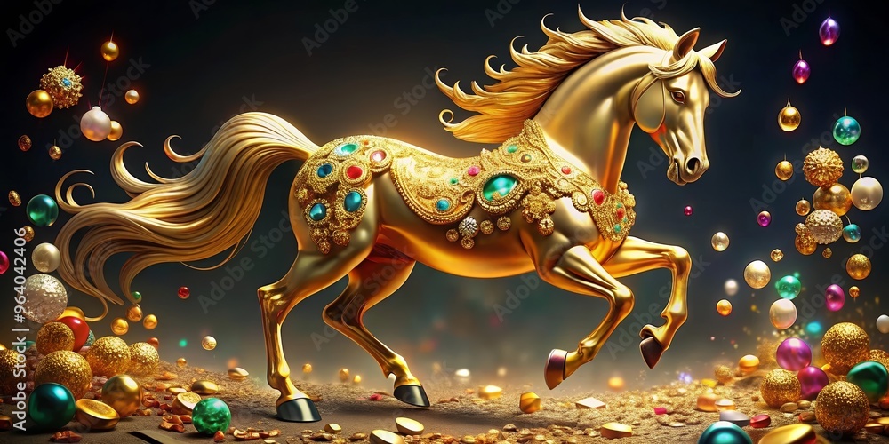 Canvas Prints golden horse