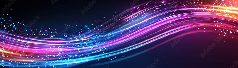 Aufkleber colorful light waves create a vibrant and dynamic abstract background ideal for creative projects an