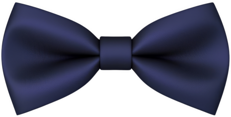 Elegant navy bow tie perfect for formal events, parties, or a touch of sophistication in fashion styling and accessories. cut out, PNG, isolated on transparent background.