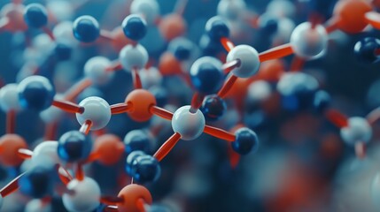  Detailed atom structure visualization showcasing molecular bonding and scientific research