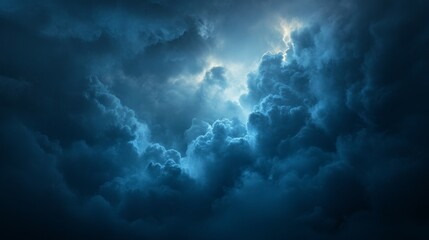 abstract dark cloudy sky with dramatic light, heaven background