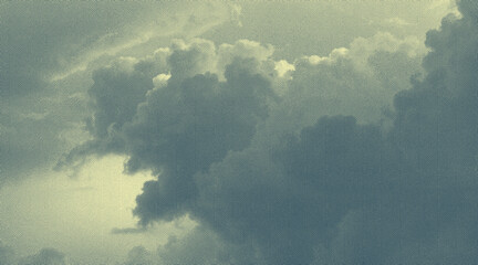 Clouds in the sky. Vector vintage engraving. 8 EPS