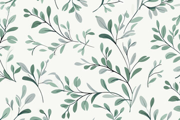 Elegant botanical seamless pattern design