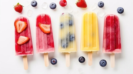 Summertime Assorted Fruit Popsicles Delight