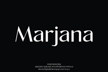 Obraz premium Elegant luxury modern sans serif alphabet display font vector. Minimalist typeface