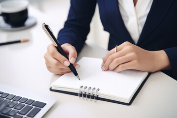 Professional Businesswoman Organizing Thoughts