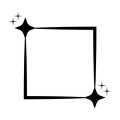 Frame With Star Icon, Simple Icon Vector Design, best used for presentation, application, web and banne