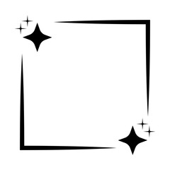 Fototapeta premium Frame With Star Icon, Simple Icon Vector Design, best used for presentation, application, web and banne