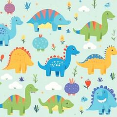 Playful Dinosaur Paradise for Kids' Decor
