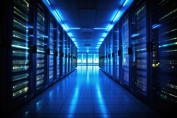 Fototapeta premium Advanced Data Center Infrastructure in Action