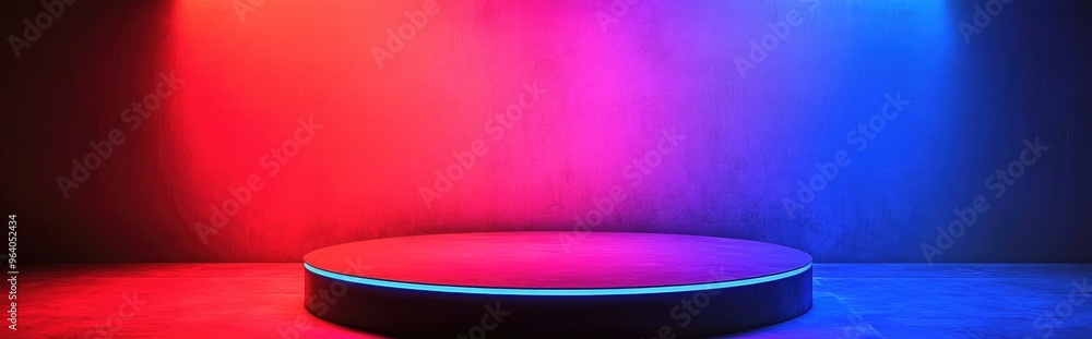 Poster Gold podium stage background for luxury product display presentation featuring an empty 3D setting
