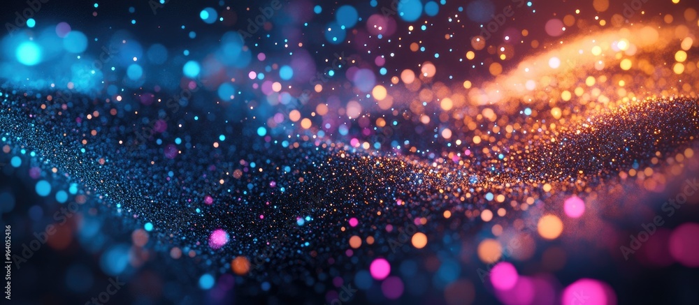 Aufkleber stunning backdrop featuring beads particles and simulations in a 3d rendered illustration