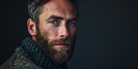 Close up Portrait of handsome young man