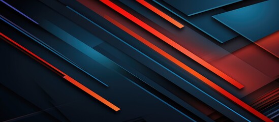 Abstract Geometric Shapes with Red Accents Background
