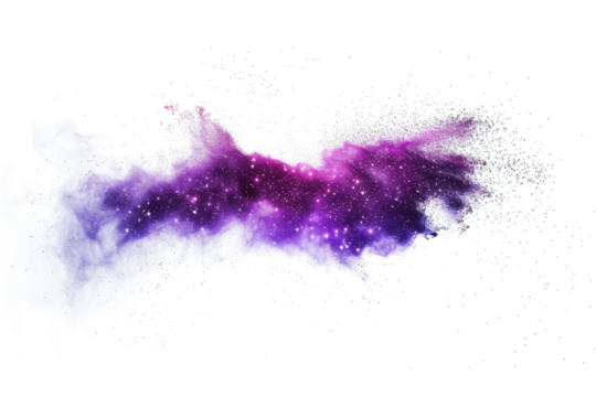 explosions of cosmic dust on a white background.