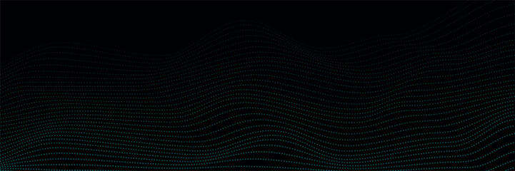 Obraz premium Abstract wave of particles. Big data code representation. Graphic concept for your design