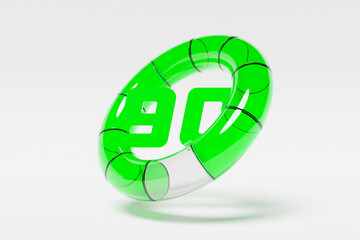 3d illustration round control panel icon. High risk concept . Credit rating scale