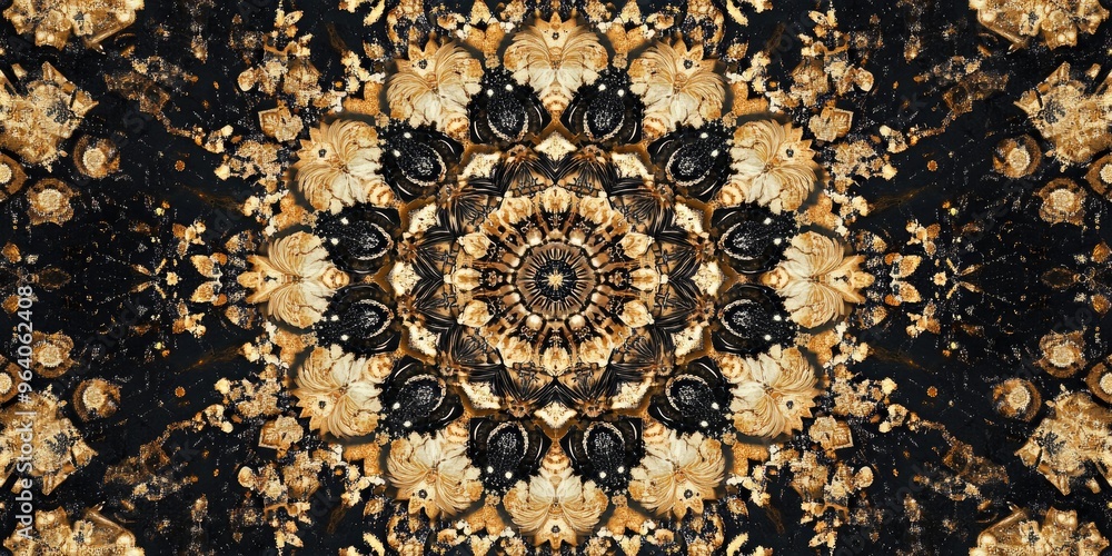 Poster symmetrical kaleidoscope background texture with abstract ornament design
