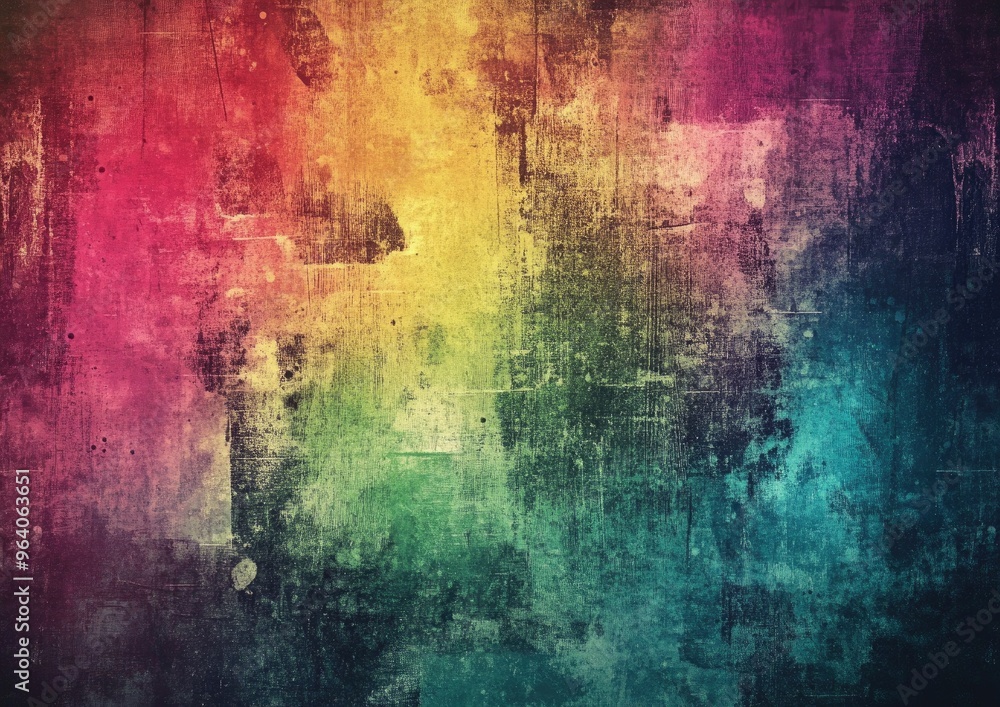 Aufkleber vibrant grunge style background with an array of colors