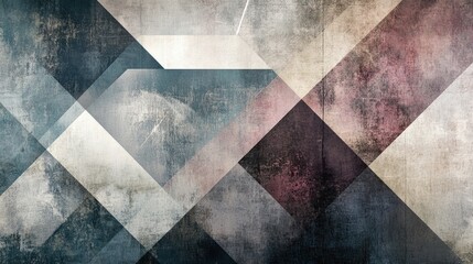 This abstract geometric background features a distressed design that creates a compelling spatial and optical effect