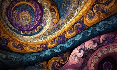 Obraz premium Beautiful abstract fractal background resembling a carpet design