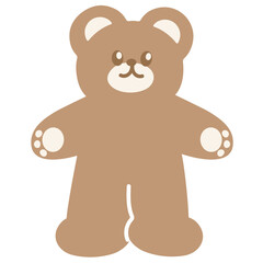 Teddy bear ready to hug for cartoon character, greeting card, comic, mascot, animal, zoo, souvenir shop, cute patch, brooch, pin, shirt print, kid doll, toy, sticker, love sign, standee, expression