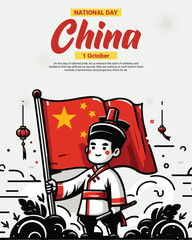 national day china social media post banner template