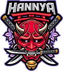 Hannya head mascot