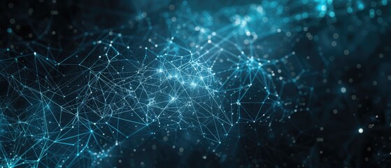 Abstract Blue Digital Network Connections Background