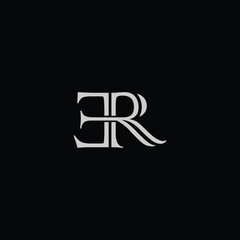 ER or RE abstract letter outstanding professional business awesome artistic branding company different colors illustration logo design.