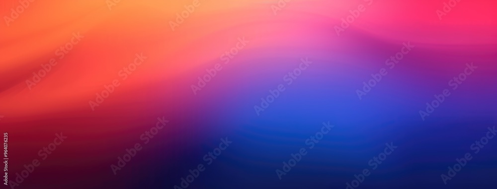 Poster Vibrant Red and Blue Wave Abstract Background