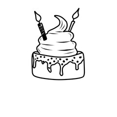 Doodle Birthday Cake 