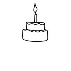 Doodle Birthday Cake 