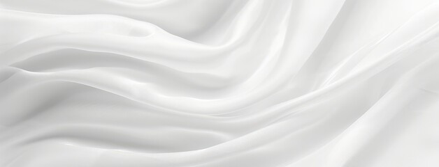 Elegant White Satin Fabric Close-Up Texture