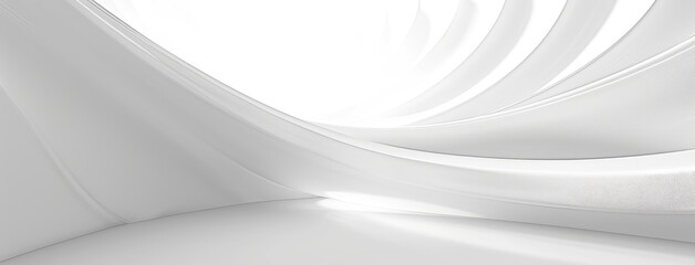 Obraz premium Modern White Curves in Abstract Architecture Design