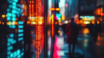 Fototapeta premium Neon lights creating an urban abstract scene