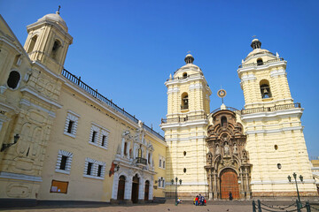 Basilica and Convent of San Francisco, UNESCO World Heritage Site in the Historic Center of Lima, Capital City of Peru, South America