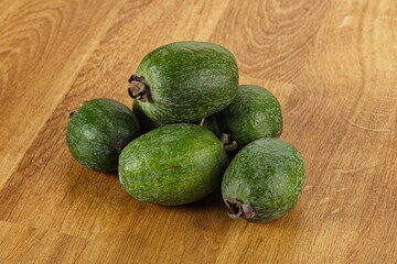 Fresh sweet juicy ripe feijoa