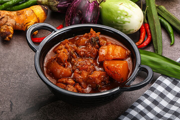 Indian cuisine - spicy chicken vindaloo