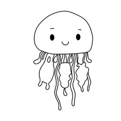 jellyfish on white