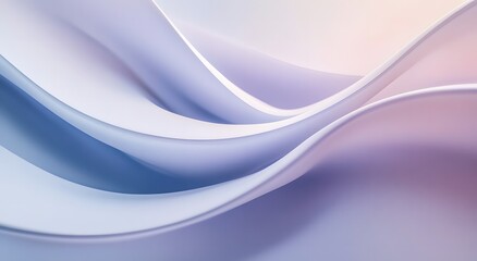Obraz premium A white, curved wave shape with a light blue gradient background
