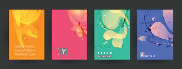 Liquid color background design. Futuristic design posters