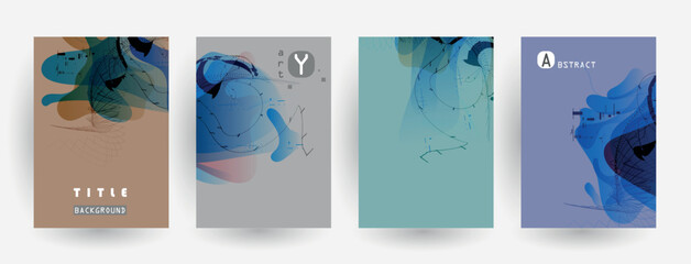 Liquid color background design. Futuristic design posters