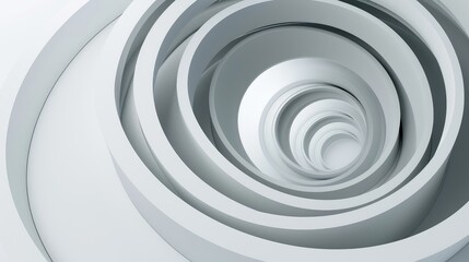 Obraz premium Modern Abstract White Spiral Architecture
